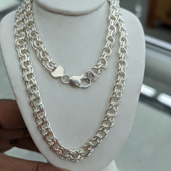 925 Sterling Silver Chino Style Chain 8.5mm 24 inch